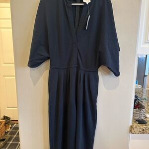 Anthropologie Deep Blue Jumpsuit
